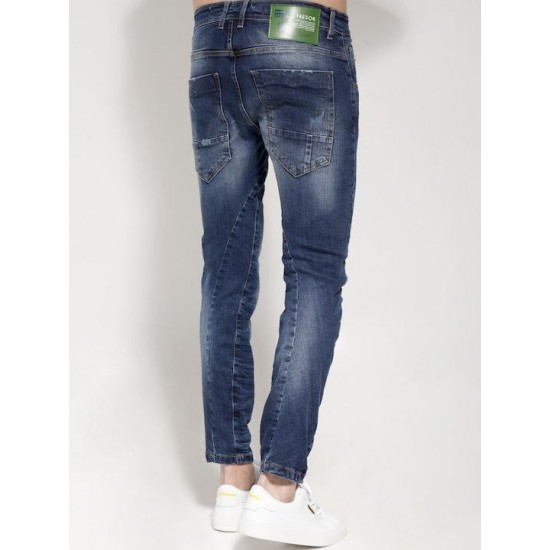 Παντελόνι Denim Με Φθορές London 6164 Blue Jean