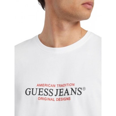 Ανδρική Μπλούζα GUESS JEANS M4YI42K8FQ4-G011 Άσπρο