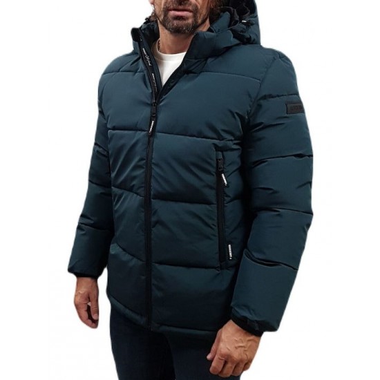 Rebase - 242RJK-2004 - Deep Teal - Zip Off Removable Hood - Μπουφάν